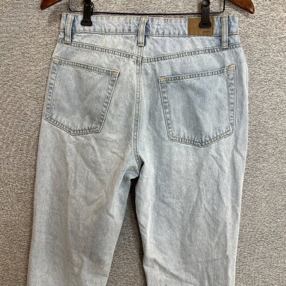Aeropostale Mom Jeans Womens Size 8 Distressed Blue Frayed Hem Light Wash - Picture 11 of 14